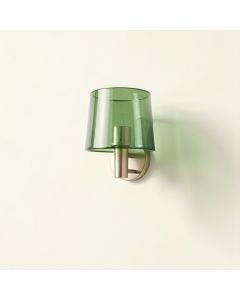 Linden Branch Wall Sconce Mounted On A Plain Wall - Green (synthetic illustration; no displayed measurements)