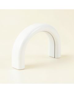 Field Arc Cabinet Handle Without Packaging - White (synthetic illustration; no displayed measurements)