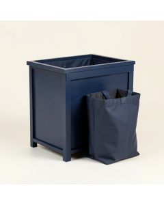 Summit Bluff Laundry Sorting Station With Plain Removable Bags - Navy (synthetic illustration; no displayed measurements)