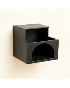Vale Arc Wall-Mounted Cat Perch - Black (synthetic illustration; no displayed measurements)