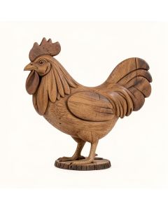 Rustic Rooster Farmhouse Wooden Wall Décor (synthetic illustration; no displayed measurements)