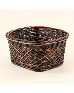 Folding Wicker Grass Weaving Basket Black Diamond Pattern For Storing Cosmetics Dirty (synthetic illustration; no displayed measurements)