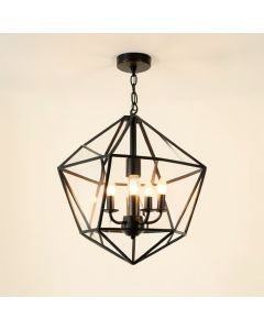 Argens Lantern Geometric Chandelier (synthetic illustration; no displayed measurements)