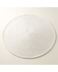 Maple Bluff Round Area Rug - White (synthetic illustration; no displayed measurements)