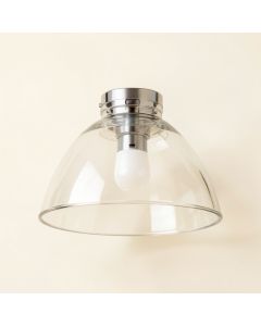 5.25 '' H X 5 '' W Glass Bell Ceiling Fan Fitter Shade ( Screw On ) In Clear (synthetic illustration; no displayed measurements)