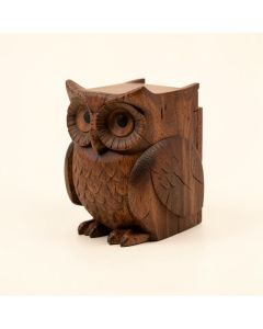 Hiouchi Decorative The Owls Secret Wood Puzzle Box (synthetic illustration; no displayed measurements)