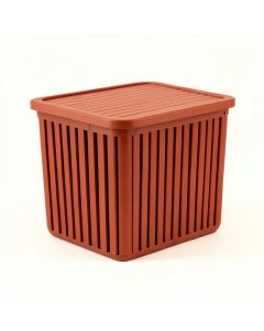 Fern Bend Laundry Hamper - Terracotta (synthetic illustration; no displayed measurements)