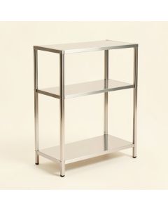 Njall 72.5 '' H X 48.5 '' W Stainless Steel Etagere Bookcase (synthetic illustration; no displayed measurements)