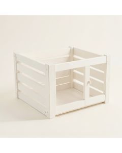 Spruce Arc Empty Furniture-Style Pet Crate - White (synthetic illustration; no displayed measurements)