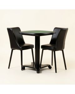 33.8 '' 4 - Player Card Table With Chairs (synthetic illustration; no displayed measurements)