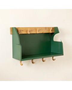 Fern Crossing Wall-Mounted Entryway Organizer Shelf - Green (synthetic illustration; no displayed measurements)