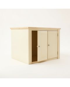 Shore Bend Empty Furniture-Style Litter Enclosure - Cream (synthetic illustration; no displayed measurements)