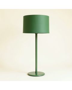 Linden Crest Floor Lamp With A Plain Fabric Shade - Green (synthetic illustration; no displayed measurements)