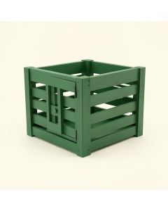 Lake Bridge Empty Furniture-Style Pet Crate - Green (synthetic illustration; no displayed measurements)