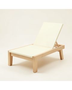 Oak Bridge Outdoor Lounge Chair - Cream (synthetic illustration; no displayed measurements)