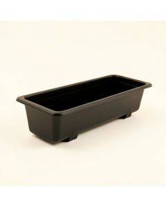 Olive Dale Empty Railing Planter With Integral Brackets - Black (synthetic illustration; no displayed measurements)