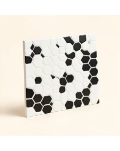 Retro 1 '' X 1 '' Porcelain Honeycomb Mosaic Wall & Floor Tile (synthetic illustration; no displayed measurements)