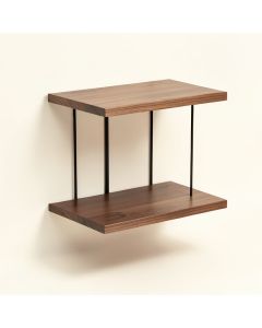 Alyssa Solid Wood Metal Wire Wall Shelf (synthetic illustration; no displayed measurements)