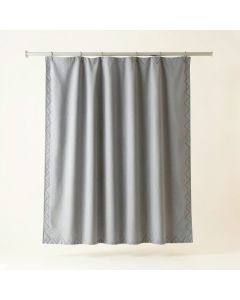 Sage Crossing Shower Curtain Hanging Flat From A Plain Rod - Gray (synthetic illustration; no displayed measurements)