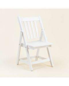 Bay Crest Folding Outdoor Chair - White (synthetic illustration; no displayed measurements)