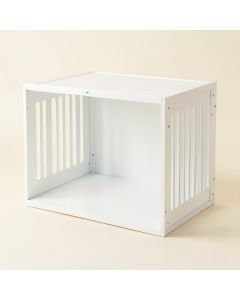 Dawn Canyon Empty Furniture-Style Pet Crate - White (synthetic illustration; no displayed measurements)