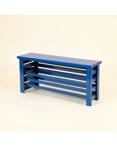 Hazel Branch Narrow Outdoor Storage Bench - Blue (synthetic illustration; no displayed measurements)