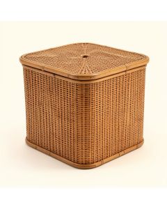 Rect Folding Bamboo Laundry Hamper (synthetic illustration; no displayed measurements)