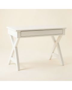 Rowan Crest Writing Desk - White (synthetic illustration; no displayed measurements)