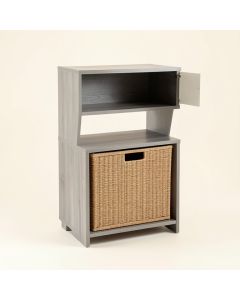 Sage Bluff Freestanding Pull-Out Hamper Cabinet - Gray (synthetic illustration; no displayed measurements)