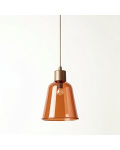 Pine Crossing Pendant Light Suspended From One Plain Cable - Terracotta (synthetic illustration; no displayed measurements)
