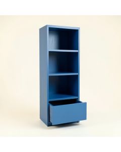 Maple Bridge Narrow Cubby Tower - Blue (synthetic illustration; no displayed measurements)