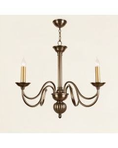 3 - Light Candle Style Classic / Traditional Chandelier (synthetic illustration; no displayed measurements)