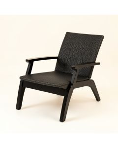 Dune Bridge Outdoor Lounge Chair - Black (synthetic illustration; no displayed measurements)