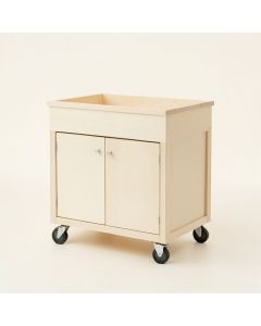 Briar Dale Empty Rolling Workshop Cart - Ivory (synthetic illustration; no displayed measurements)