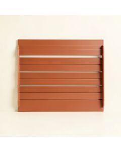 Reed Canyon Empty Wall-Mounted Tool Organizer Panel - Terracotta (synthetic illustration; no displayed measurements)