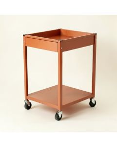 Shore Dale Empty Rolling Workshop Cart - Terracotta (synthetic illustration; no displayed measurements)