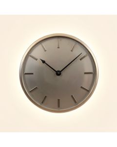 Glowing Background Wall Clock (synthetic illustration; no displayed measurements)