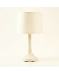 Dawn Bend Table Lamp With A Plain Fabric Shade - Ivory (synthetic illustration; no displayed measurements)