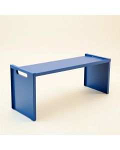 Willow Bluff Narrow Outdoor Storage Bench - Blue (synthetic illustration; no displayed measurements)