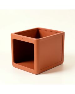 Hill Edge Empty Furniture-Style Litter Enclosure - Terracotta (synthetic illustration; no displayed measurements)