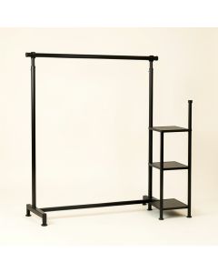Field Arc Empty Garment Rack (synthetic illustration; no displayed measurements)