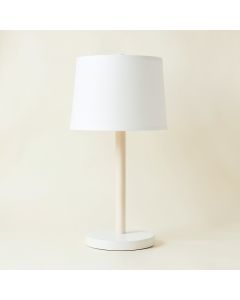 Stone Branch Table Lamp With A Plain Fabric Shade - White (synthetic illustration; no displayed measurements)