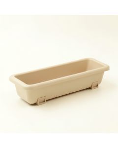 Sage Canyon Empty Railing Planter With Integral Brackets - Beige (synthetic illustration; no displayed measurements)
