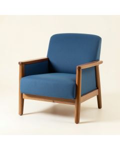 Field Crossing Upholstered Armchair - Blue (synthetic illustration; no displayed measurements)