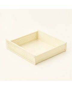 Cove Falls Empty Under-Desk Cable Tray - Ivory (synthetic illustration; no displayed measurements)