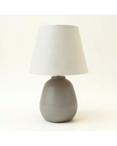 Hazel Bluff Table Lamp With A Plain Fabric Shade - Gray (synthetic illustration; no displayed measurements)