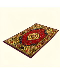 Indus Power Loom Red/Navy/Yellow Rug (synthetic illustration; no displayed measurements)