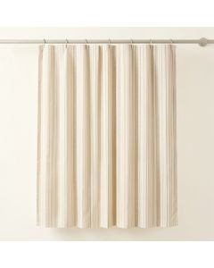 Summit Bend Shower Curtain Hanging Flat From A Plain Rod - Cream (synthetic illustration; no displayed measurements)