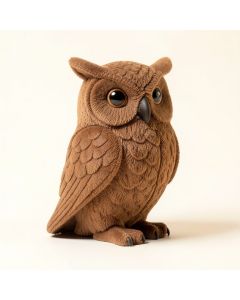 Winter Owl Totem Figurine (synthetic illustration; no displayed measurements)