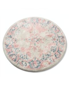 Round Elinka Shag Ivory/Pink/Blue Area Rug (synthetic illustration; no displayed measurements)